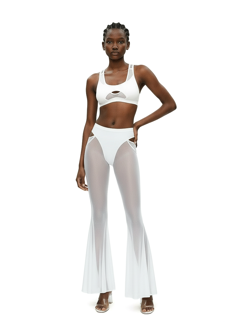 Candy Flared Pants in White