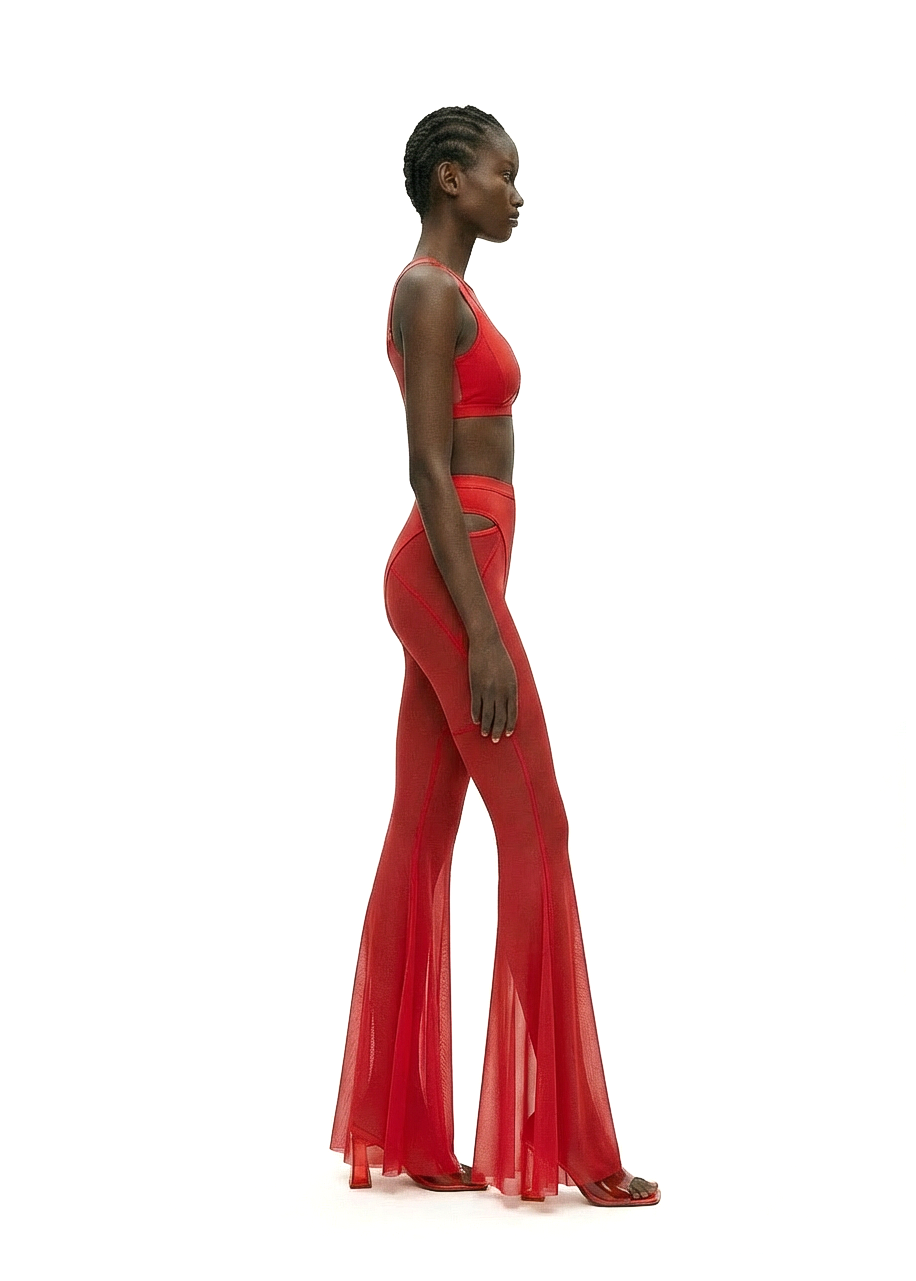 Candy Flared Pants in Red