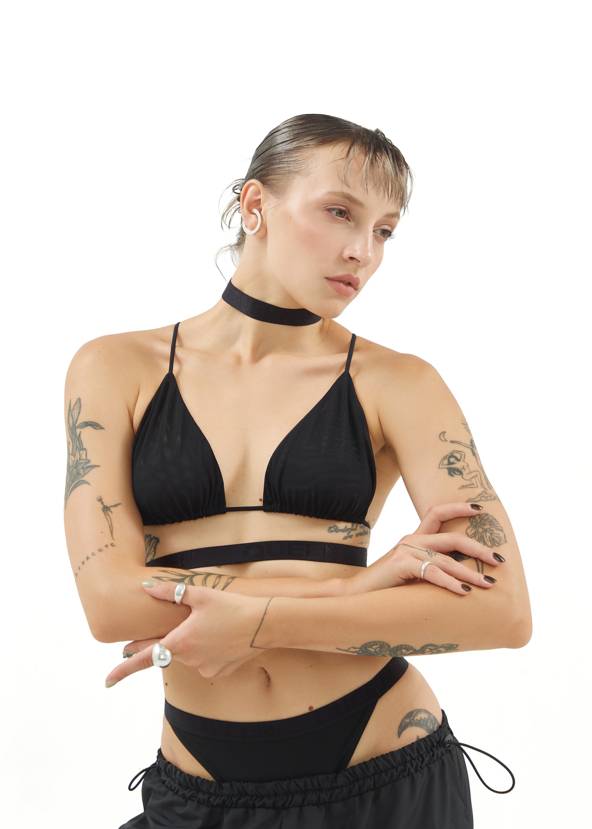 Geo Triangle Mesh Bralette